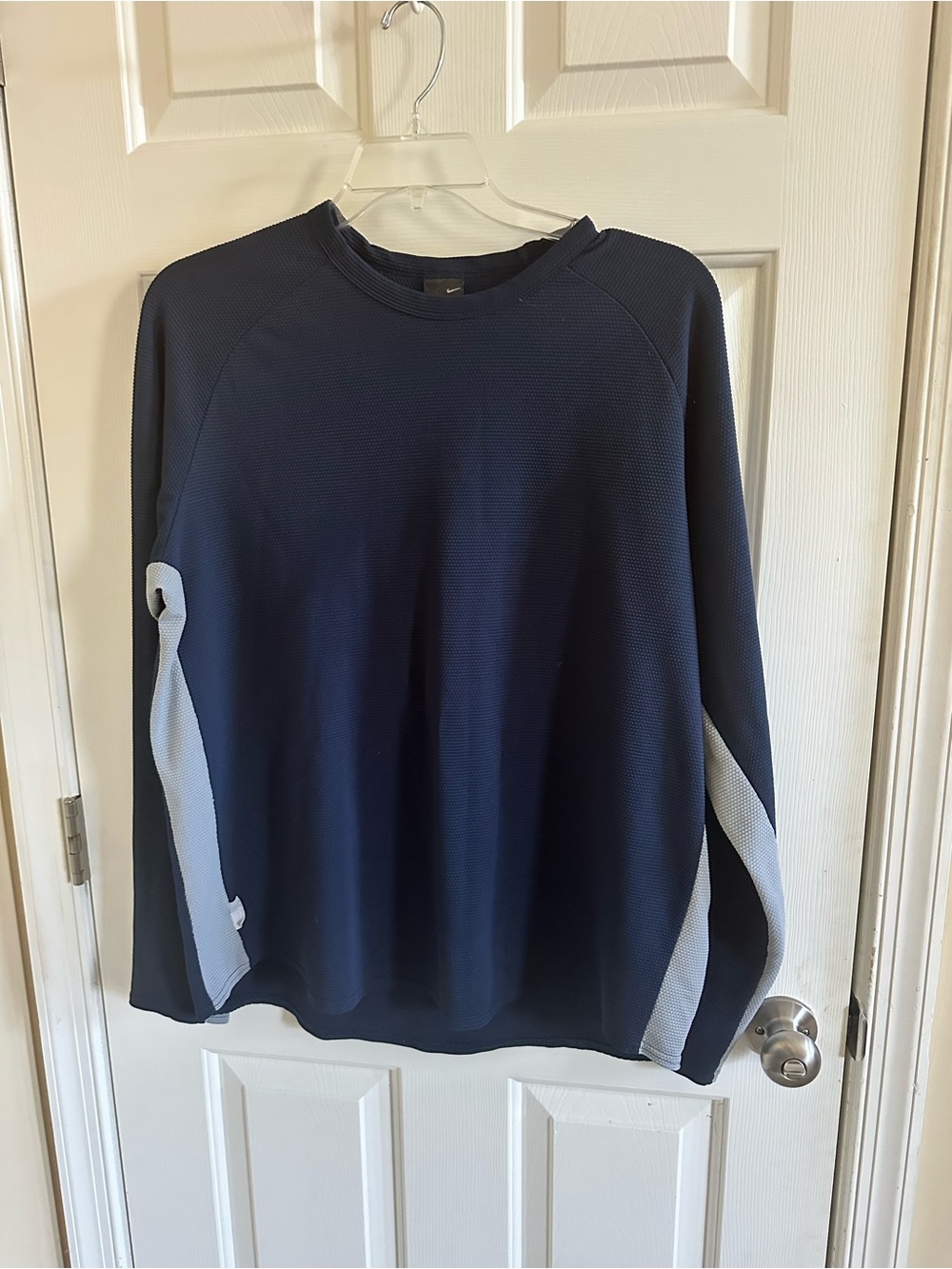 Vintage Nike Sphere Dry Mens XL. Blue Long-Sleeve Thermal Running Silver Tag
